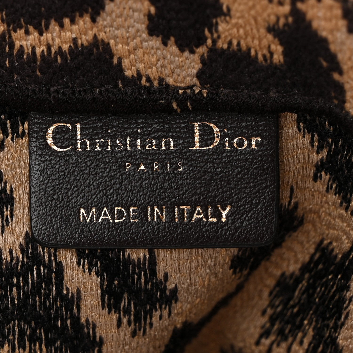 Christian Dior Canvas Mizza Embroidered Large Leopard Book Tote Beige 6 of 10
