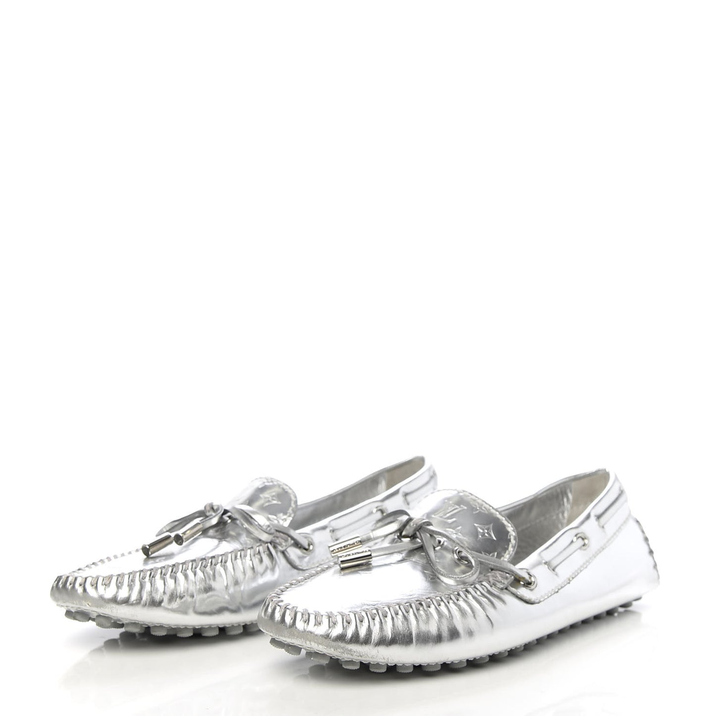 Calfskin Monogram Gloria Loafers 37.5 Silver
