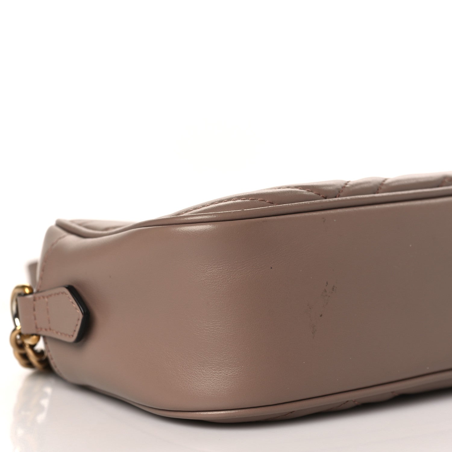 Gucci Calfskin Matelasse Small GG Marmont Chain Shoulder Bag Porcelain Rose 8 of 9