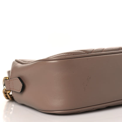 Gucci Calfskin Matelasse Small GG Marmont Chain Shoulder Bag Porcelain Rose 8 of 9