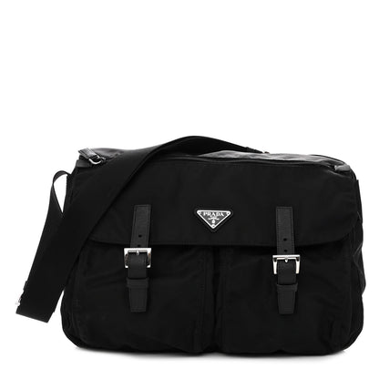 Prada Nylon Vela Messenger Bag Black 1 of 9