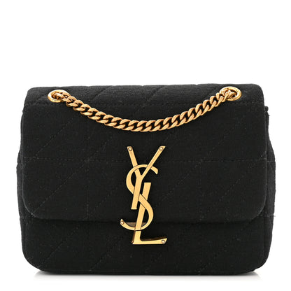 Saint Laurent Jersey Wool Patchwork Monogram Medium Jamie Baguette Black 1 of 10