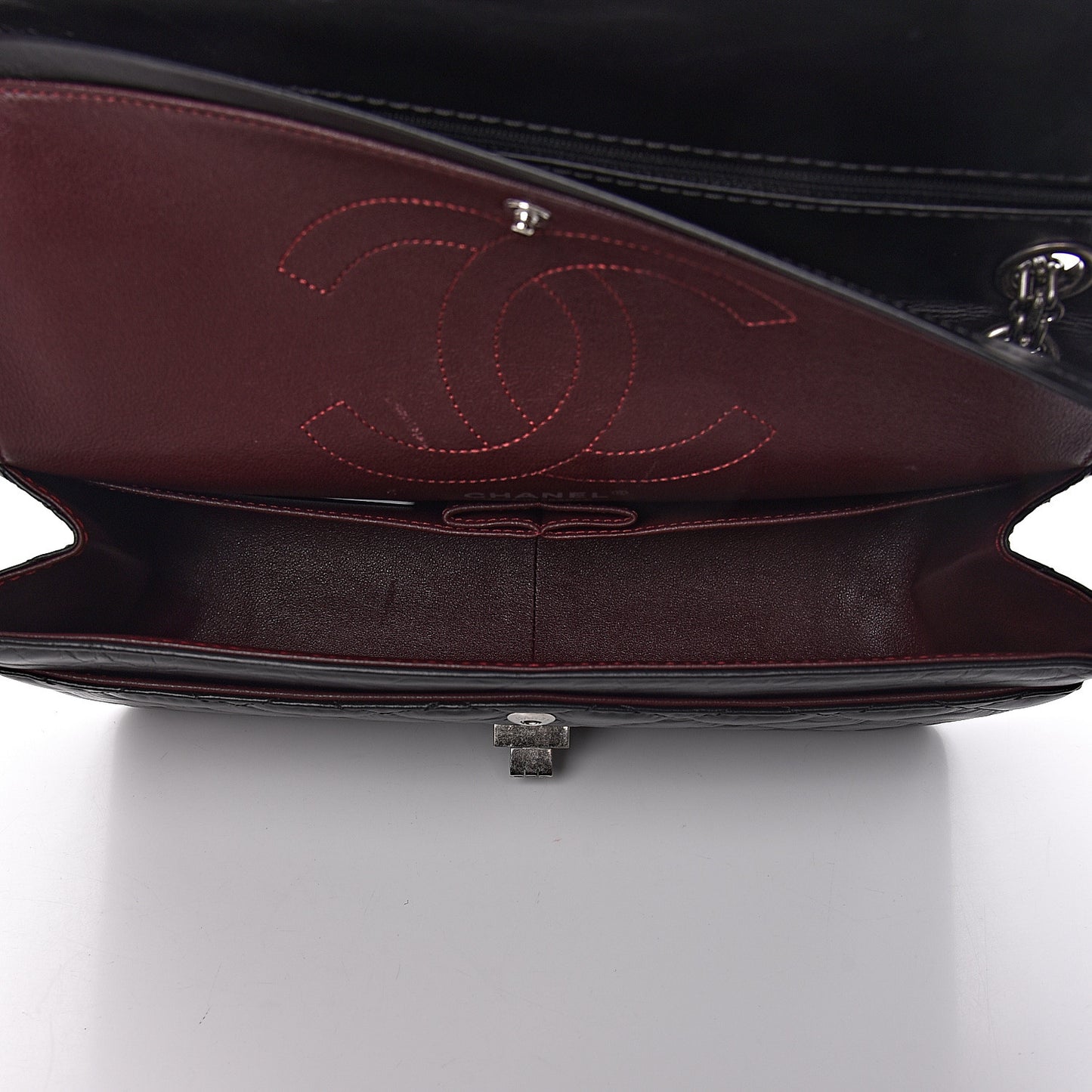Aged Calfskin Quilted 2.55 Reissue 226 Flap Black