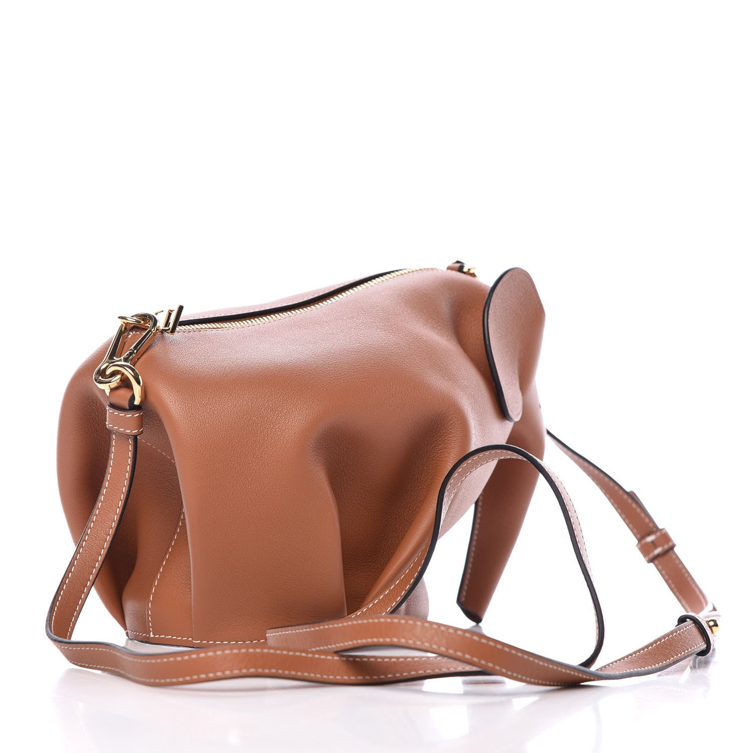 Loewe Calfskin Mini Elephant Crossbody Bag Tan 3 of 6