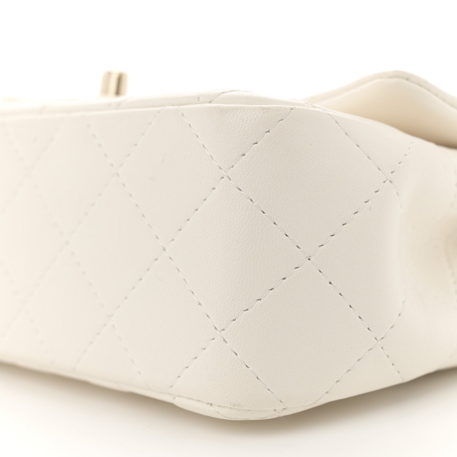 Chanel Lambskin Quilted Mini Rectangular Flap White 10 of 14