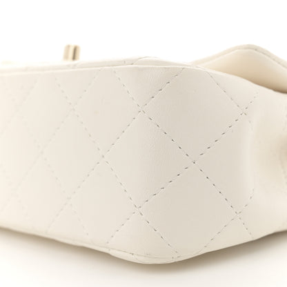 Chanel Lambskin Quilted Mini Rectangular Flap White 10 of 14