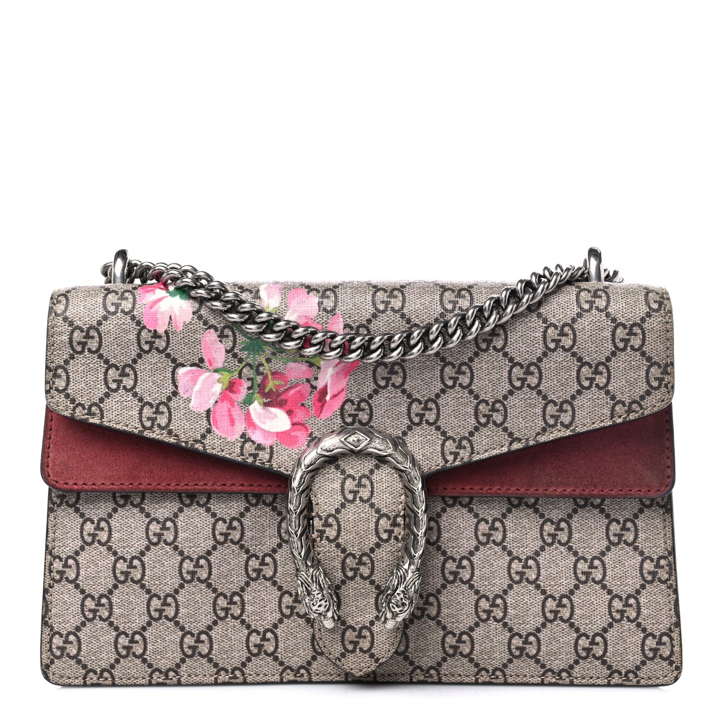 GG Supreme Monogram Blooms Small Dionysus Shoulder Bag Beige Multicolor Dry Rose