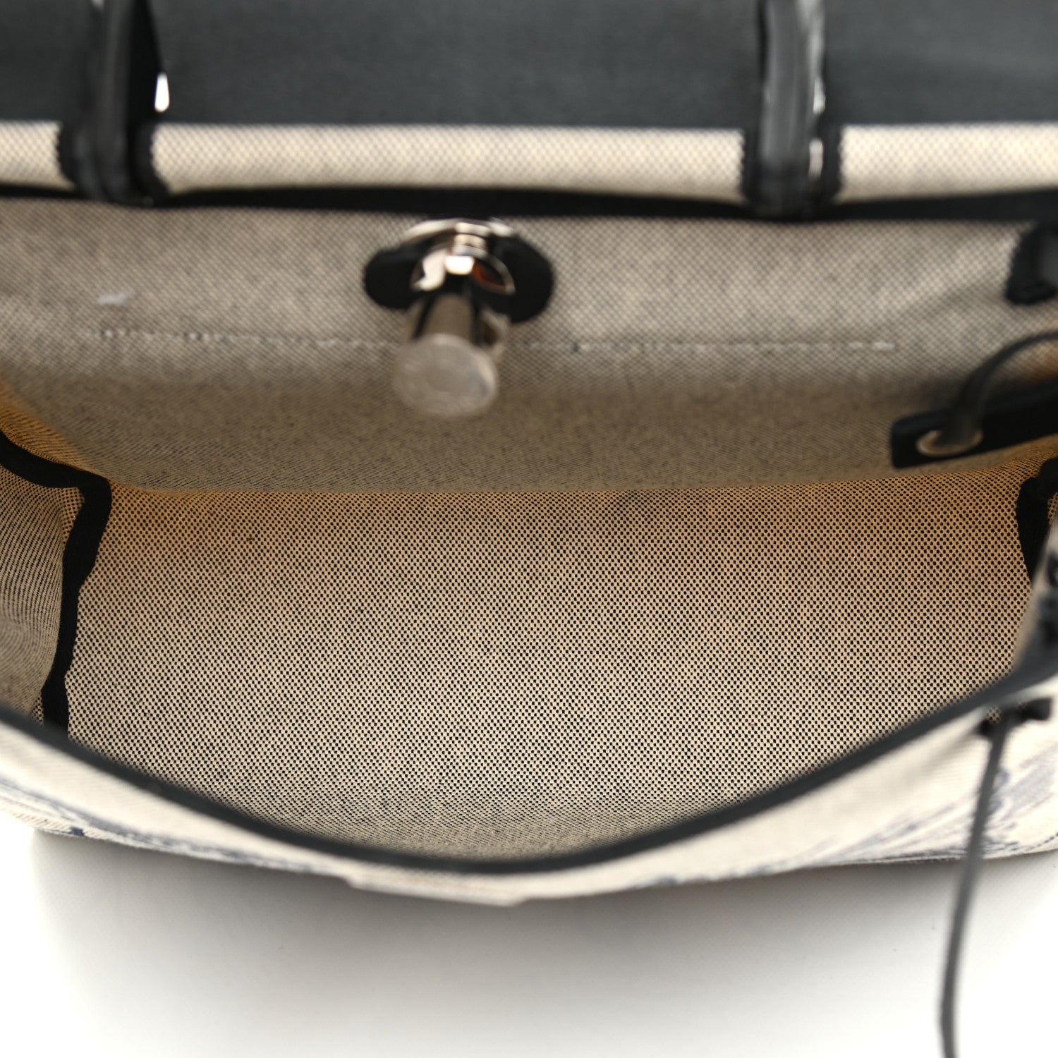 Hermes Vache Hunter Toile H Pegase Pop Herbag Zip Retourne 31 PM Bleu Indigo Ecru Black 6 of 9