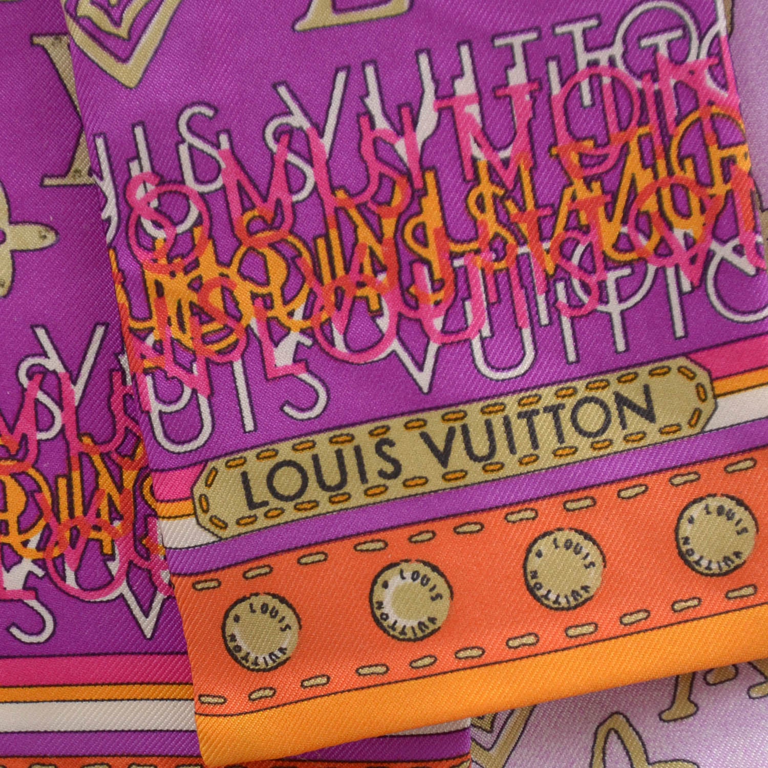 Louis Vuitton Silk Monogram Map Bandeau 5 of 5