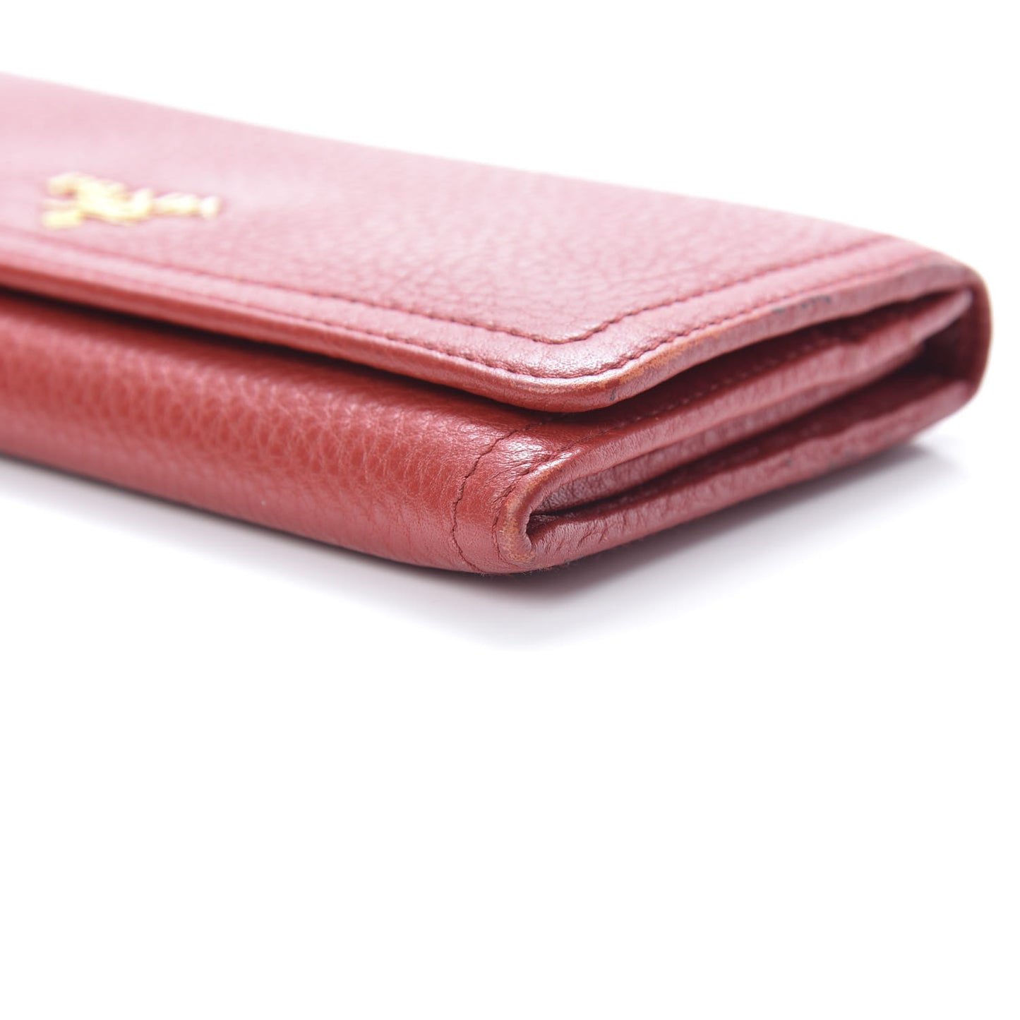 Vitello Daino Continental Flap Wallet Fuoco