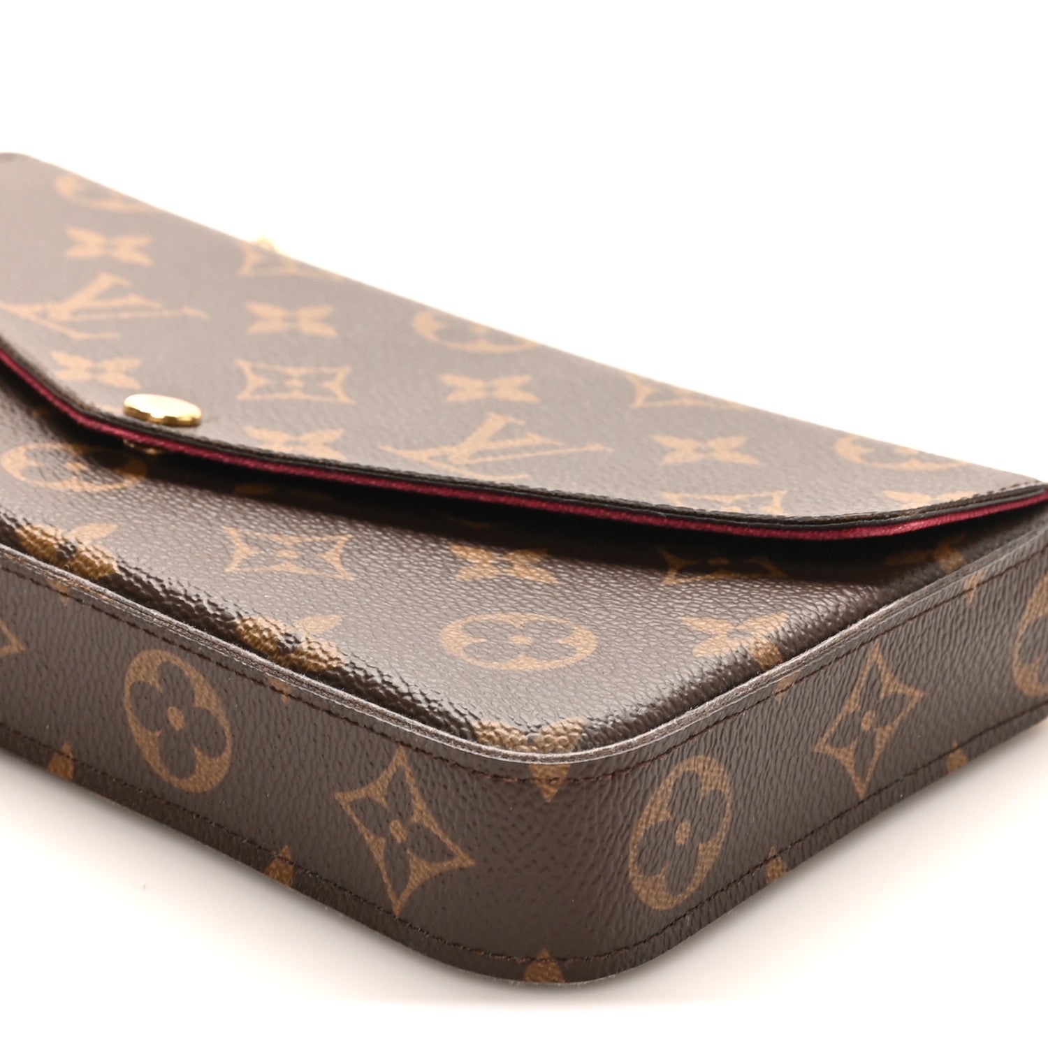 Louis Vuitton Monogram Pochette Felicie Chain Wallet Fuchsia 10 of 10