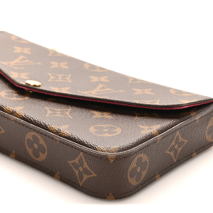 Louis Vuitton Monogram Pochette Felicie Chain Wallet Fuchsia 10 of 10
