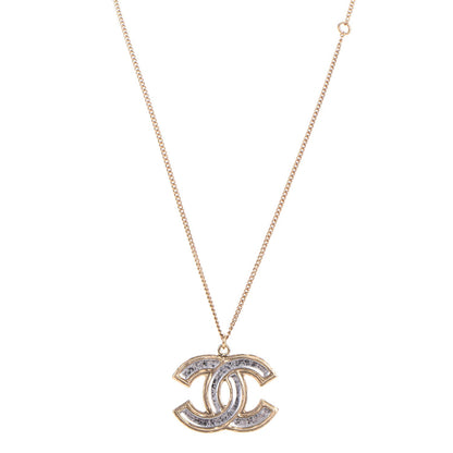 Chanel Gripoix CC Pendant Necklace Gold 1 of 5