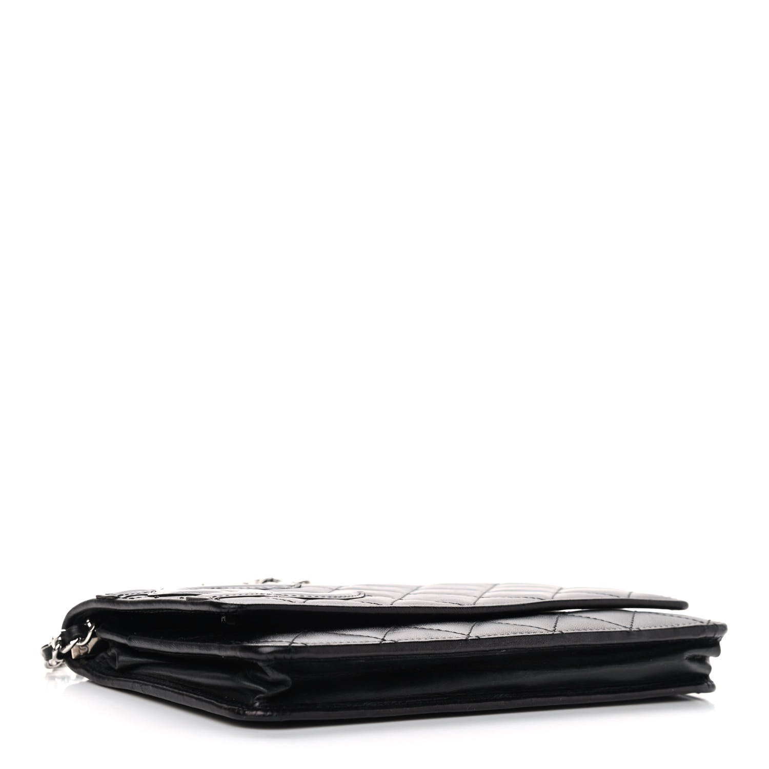 Chanel Calfskin Quilted Cambon Wallet On Chain WOC Black 4 of 11