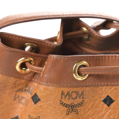 MCM Visetos Essential Drawstring Bucket Bag Cognac 14 of 17