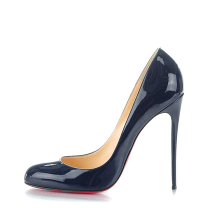 Christian Louboutin Patent Fifi 120 Pumps 40 Navy 1 of 9