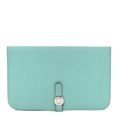 Hermes Togo Dogon Duo Wallet Bleu Atoll 2 of 14