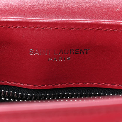 Saint Laurent Calfskin Y Quilted Monogram Toy Loulou Crossbody Bag New Lipstick 8 of 10