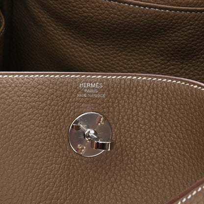 Hermes Taurillon Clemence Lindy 26 Etoupe 7 of 11