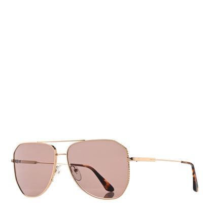 Prada Metal Aviator Sunglasses SPR66X Brown 1 of 8