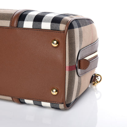Burberry House Check Derby Calfskin Medium Alchester Bowling Bag Tan 7 of 9