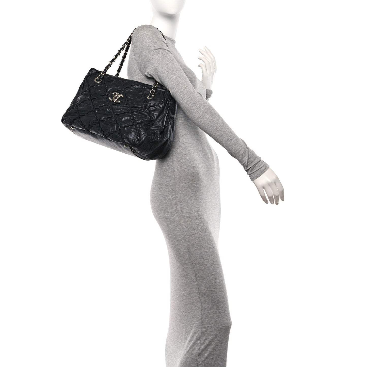 Calfskin Ultra Stitch Tote Black