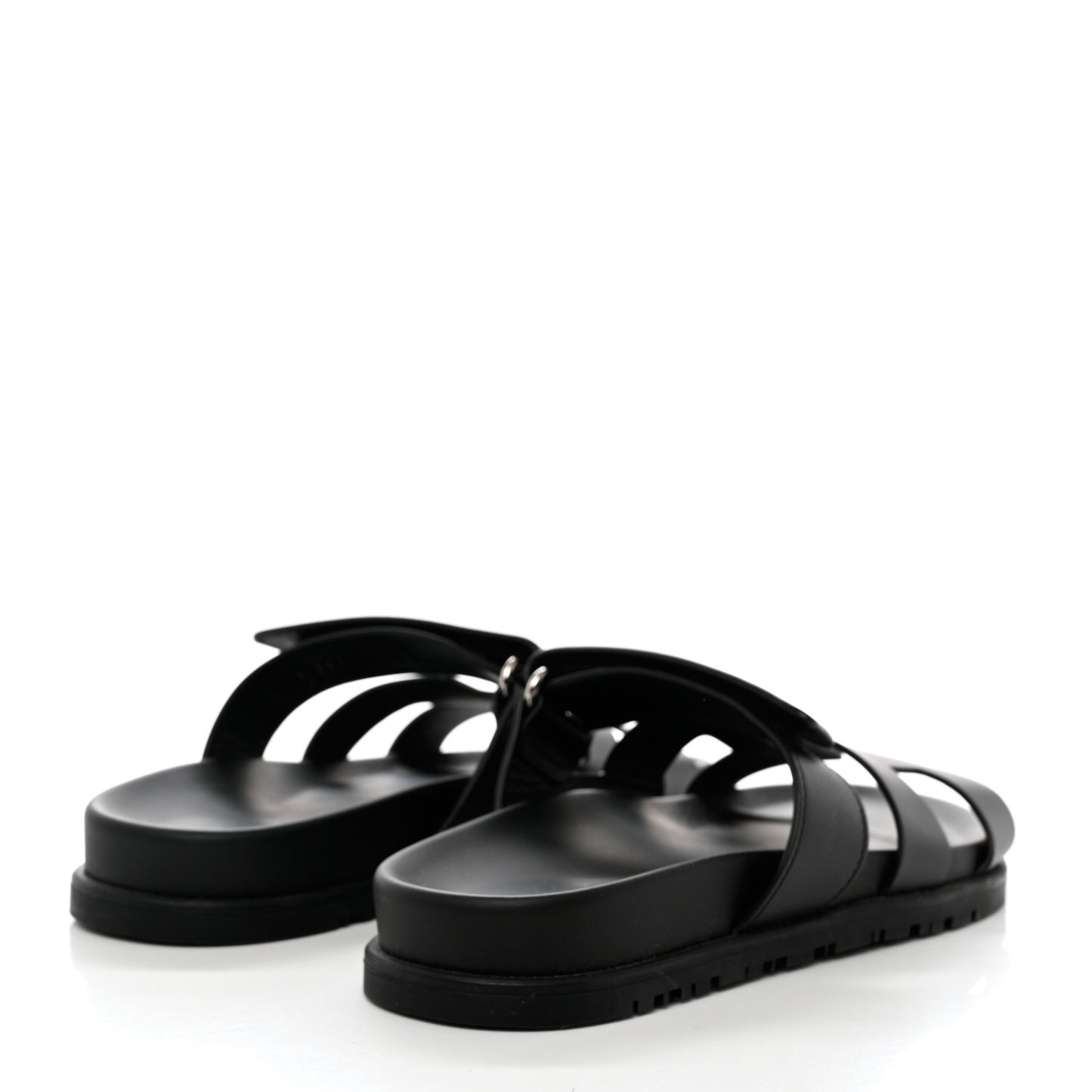 Calfskin Womens Chypre Sandals 36.5 Black