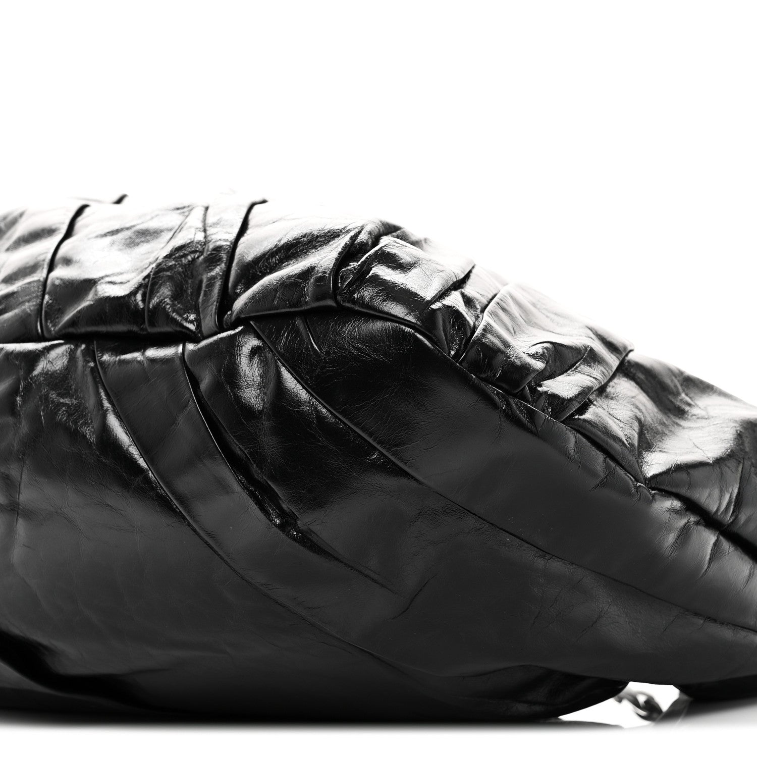 Chanel Glazed Calfskin Twisted Hobo Black 10 of 10