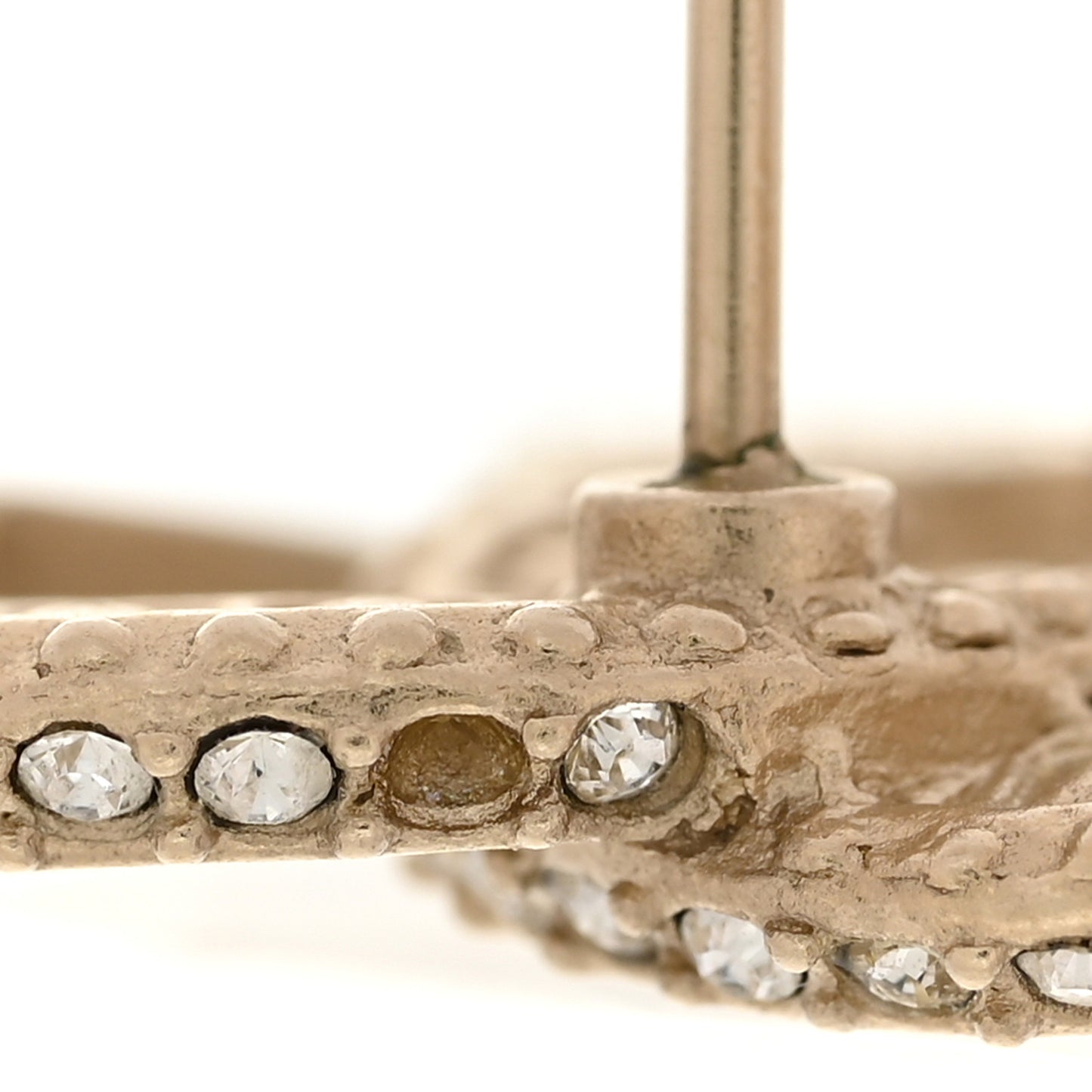Crystal Timeless CC Earrings Light Gold