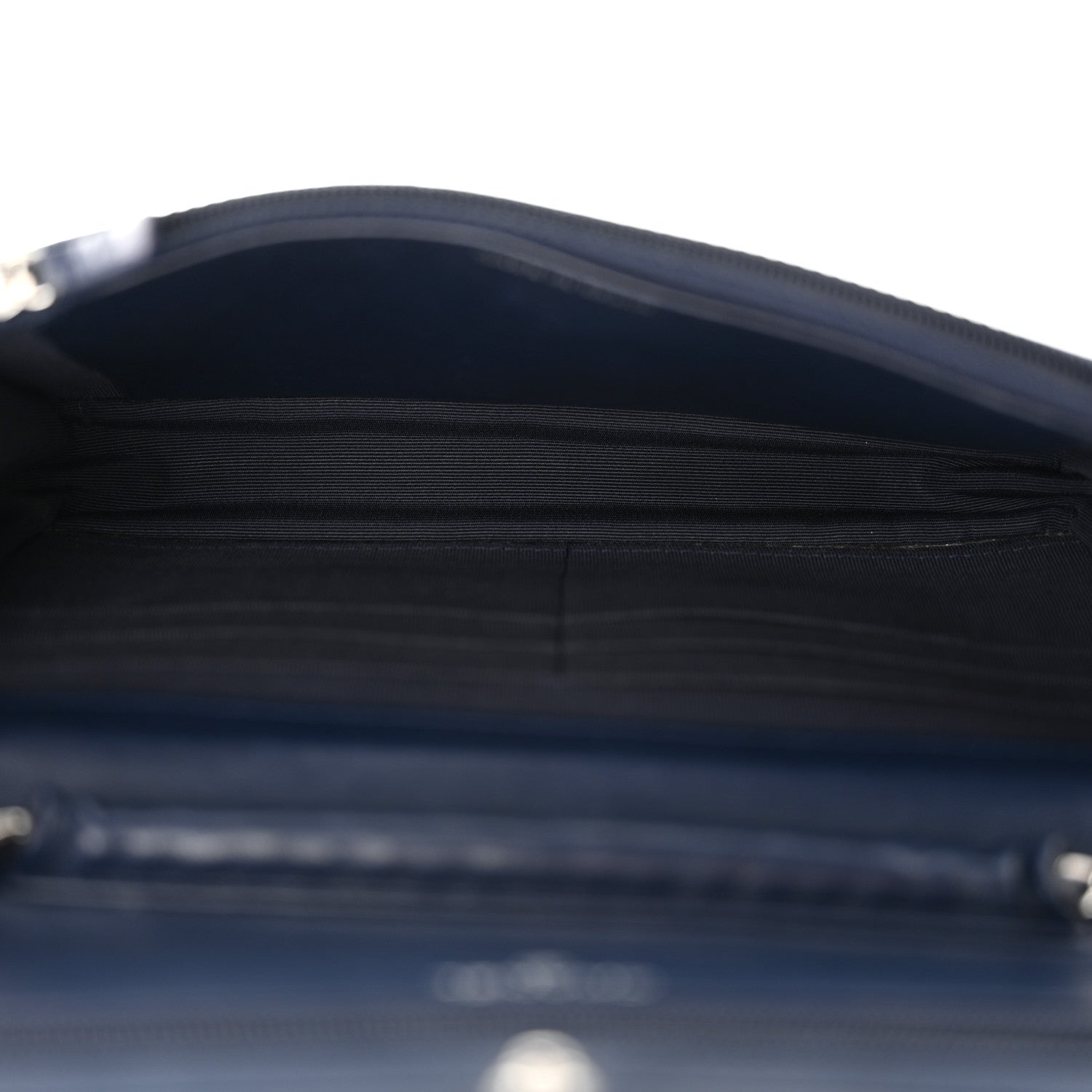 Chanel Lambskin Quilted Wallet On Chain WOC Navy Blue 5 of 13