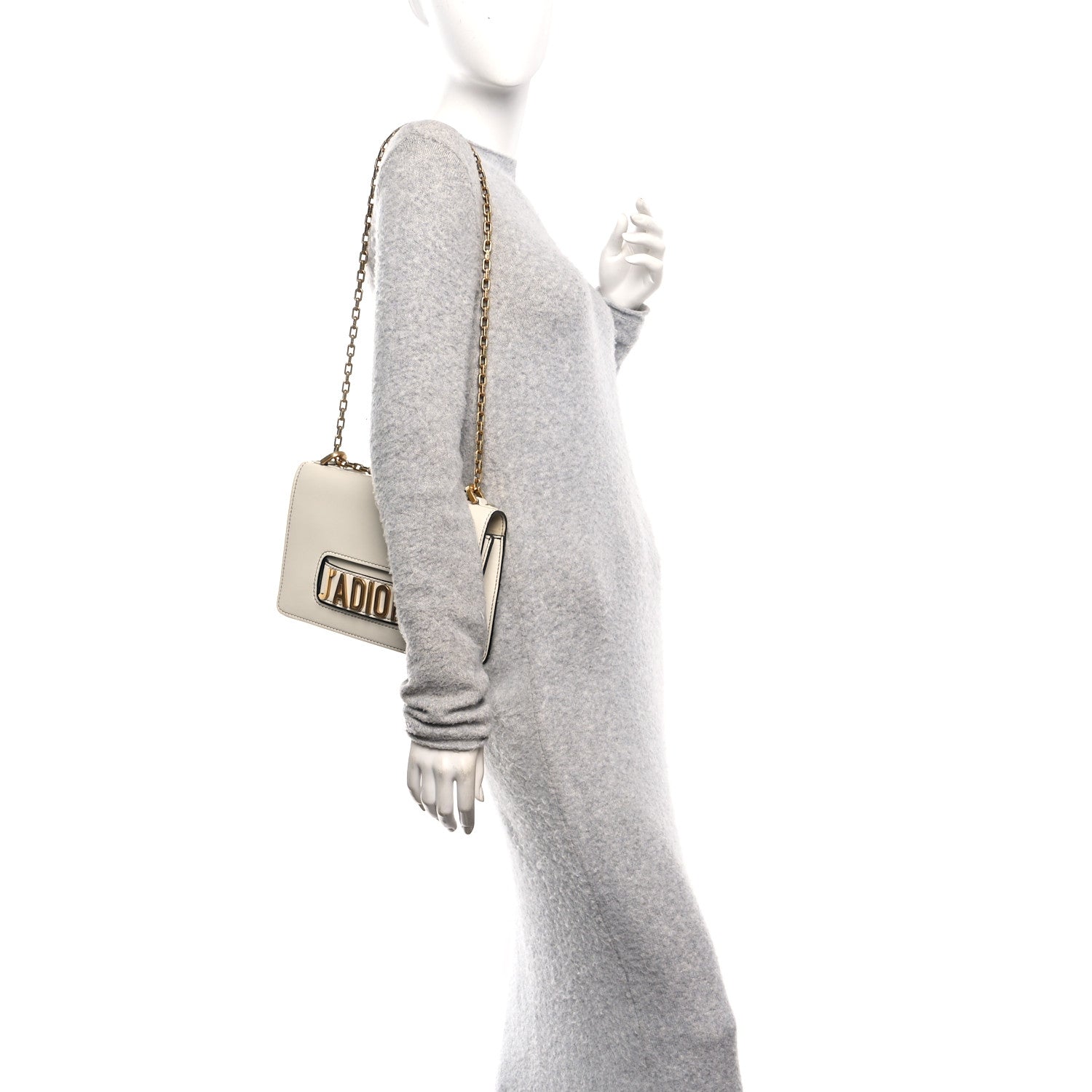 Christian Dior Calfskin J'Adior Chain Flap Bag Off White 1851821