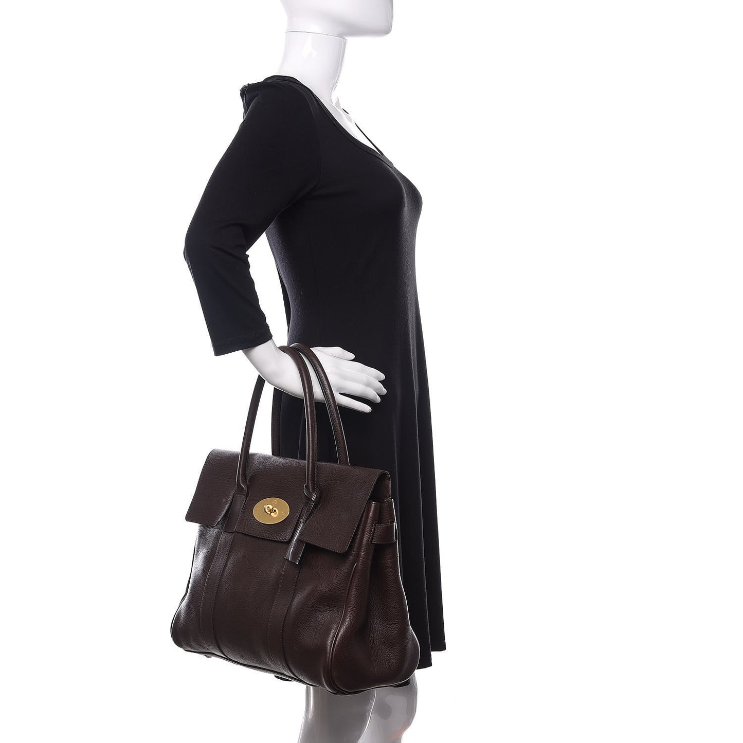 Classic Grain Calfskin Bayswater Chocolate