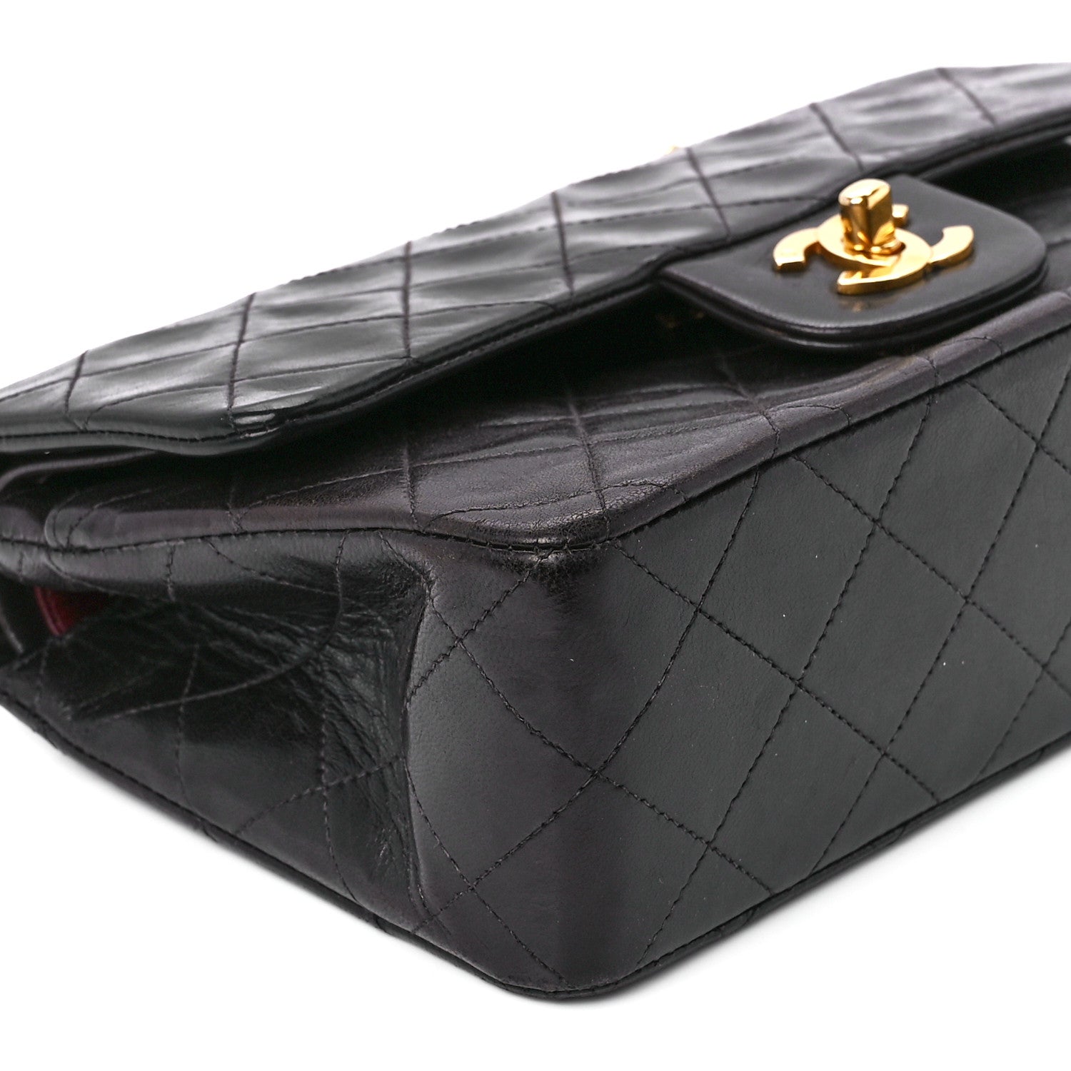 Chanel Lambskin Quilted Small Double Flap Black 11 of 13