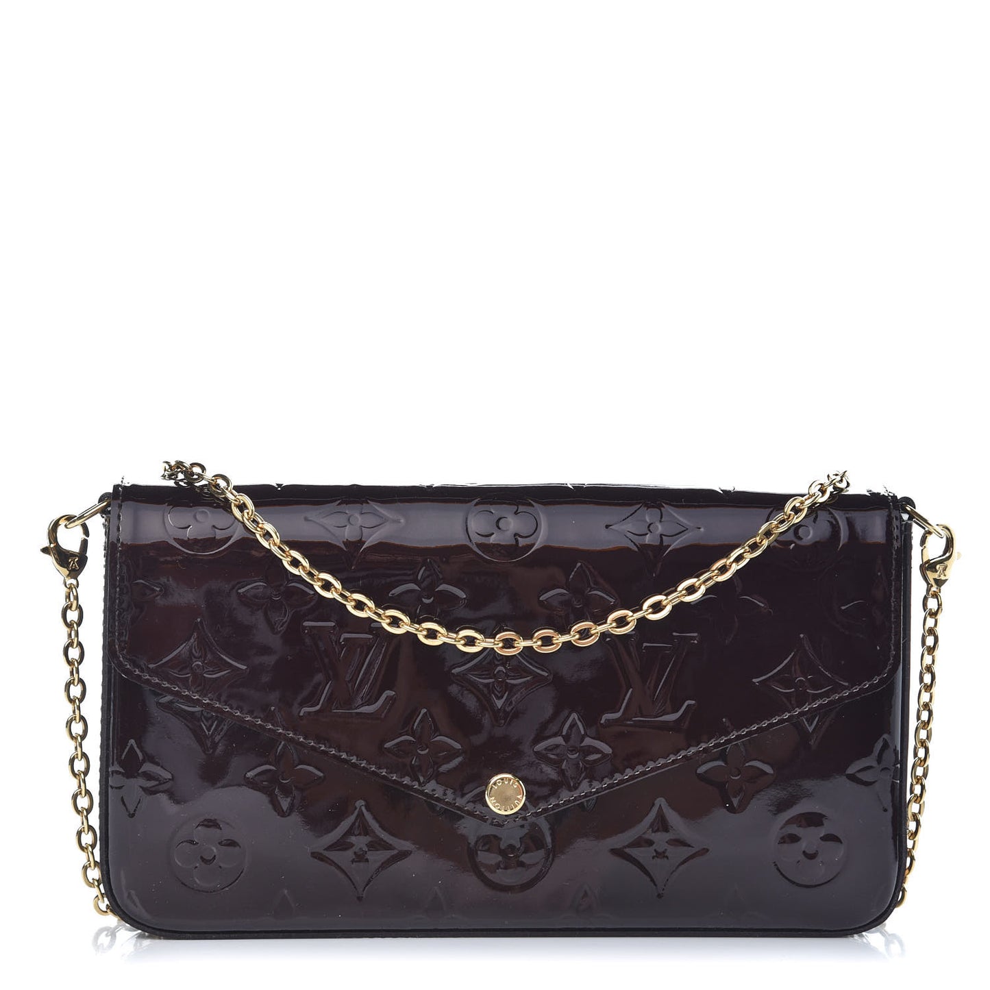 Vernis Pochette Felicie Chain Wallet Amarante