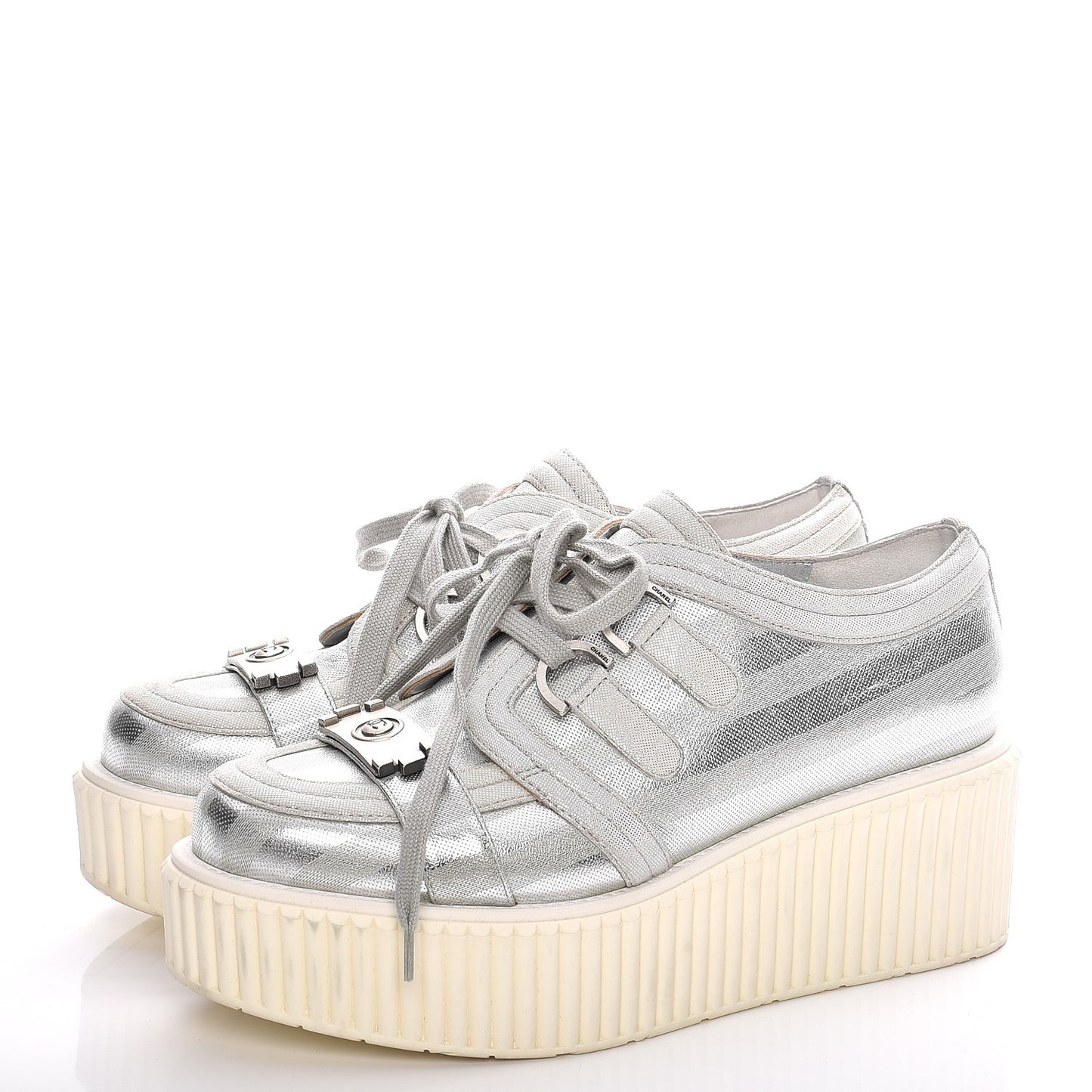 Lame Creeper Sneakers 38 Silver Stripe
