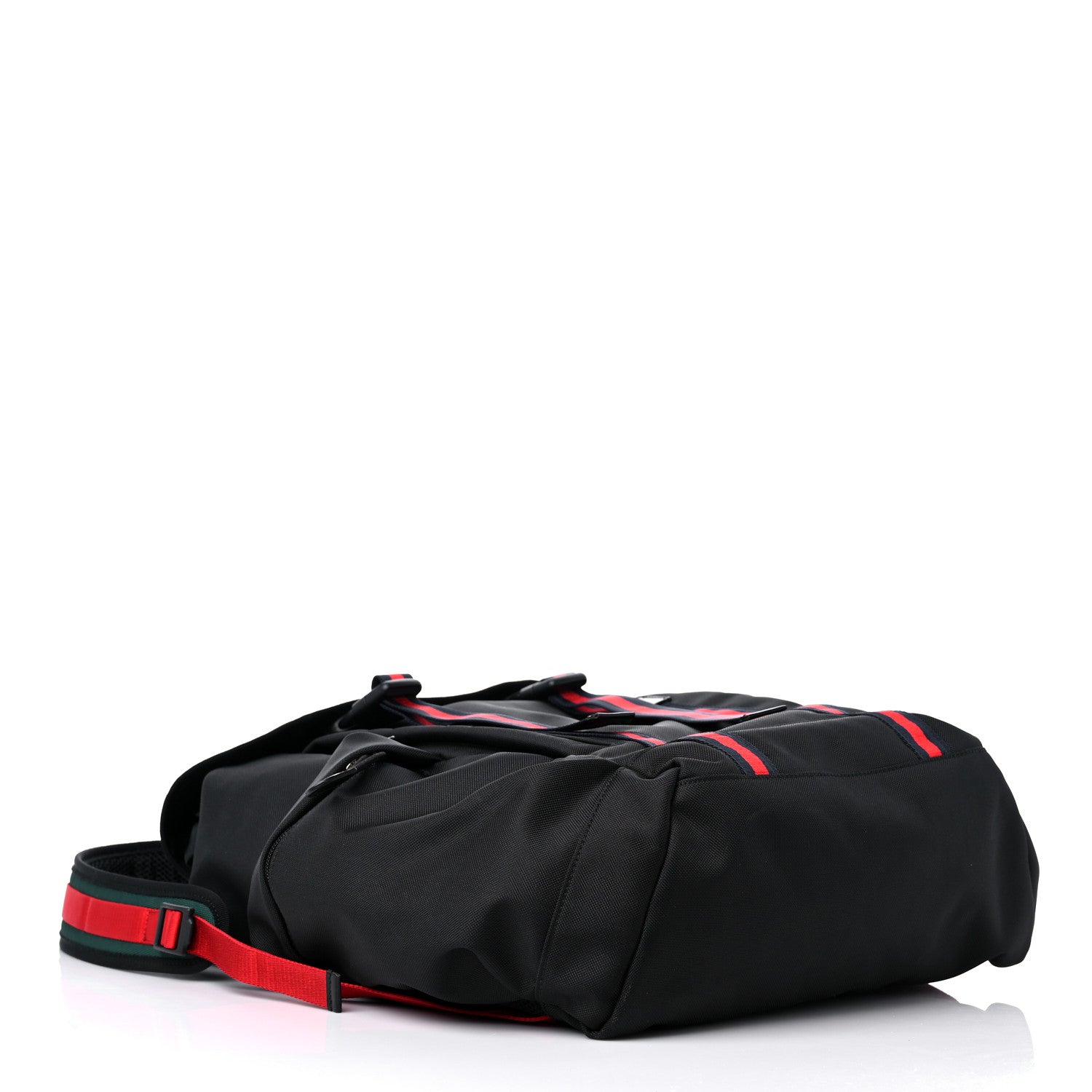 Gucci Techno Canvas Web Double Buckle Backpack Black 4 of 11