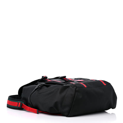 Gucci Techno Canvas Web Double Buckle Backpack Black 4 of 11