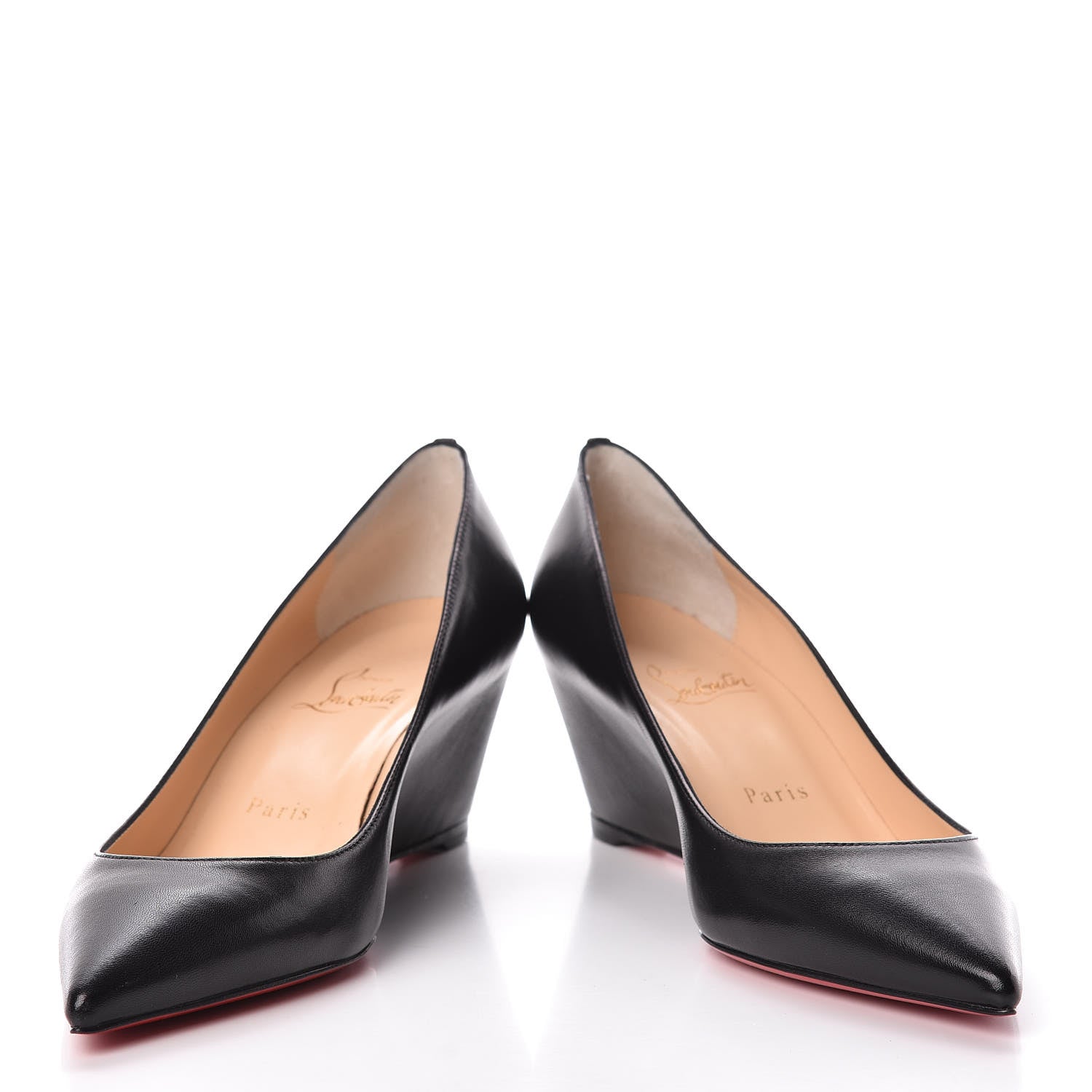 Christian Louboutin Shiny Nappa Pipina 55 Wedges 37.5 Black 5 of 9