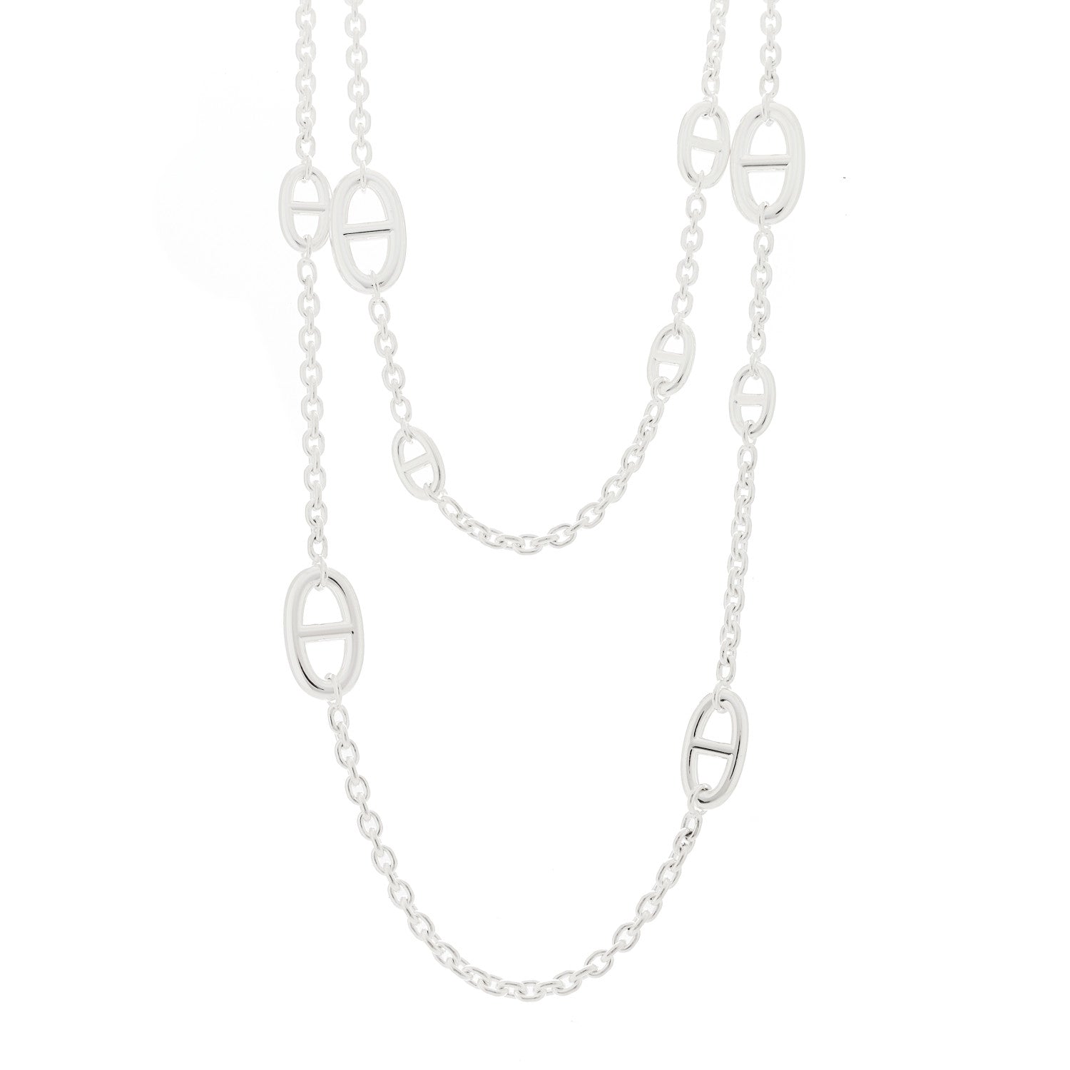 Hermes Sterling Silver Farandole Necklace 120 1 of 5