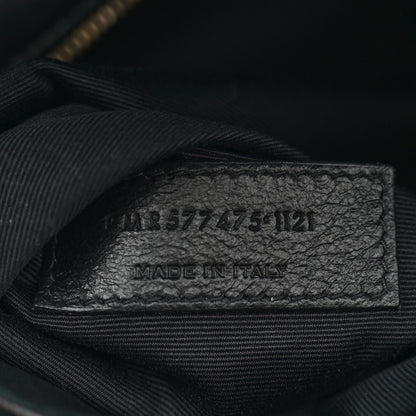 Saint Laurent Lambskin Quilted Medium Loulou Puffer Monogram Chain Satchel Black 7 of 12