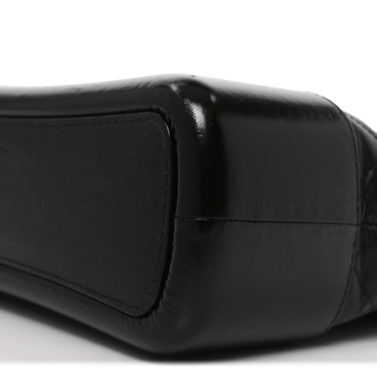 Aged Calfskin Quilted Medium Gabrielle Hobo Black