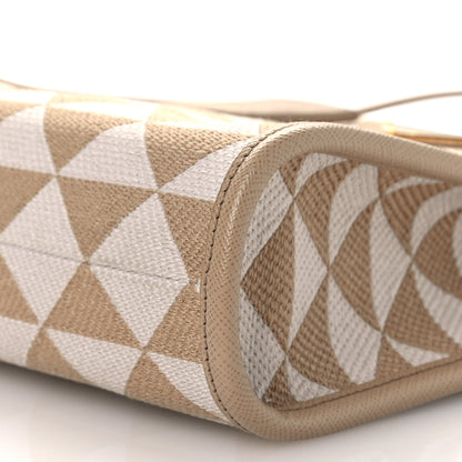 Prada Jacquard Saffiano Triangolo Symbole Embroidered Micro Tote Corda Talco 10 of 11