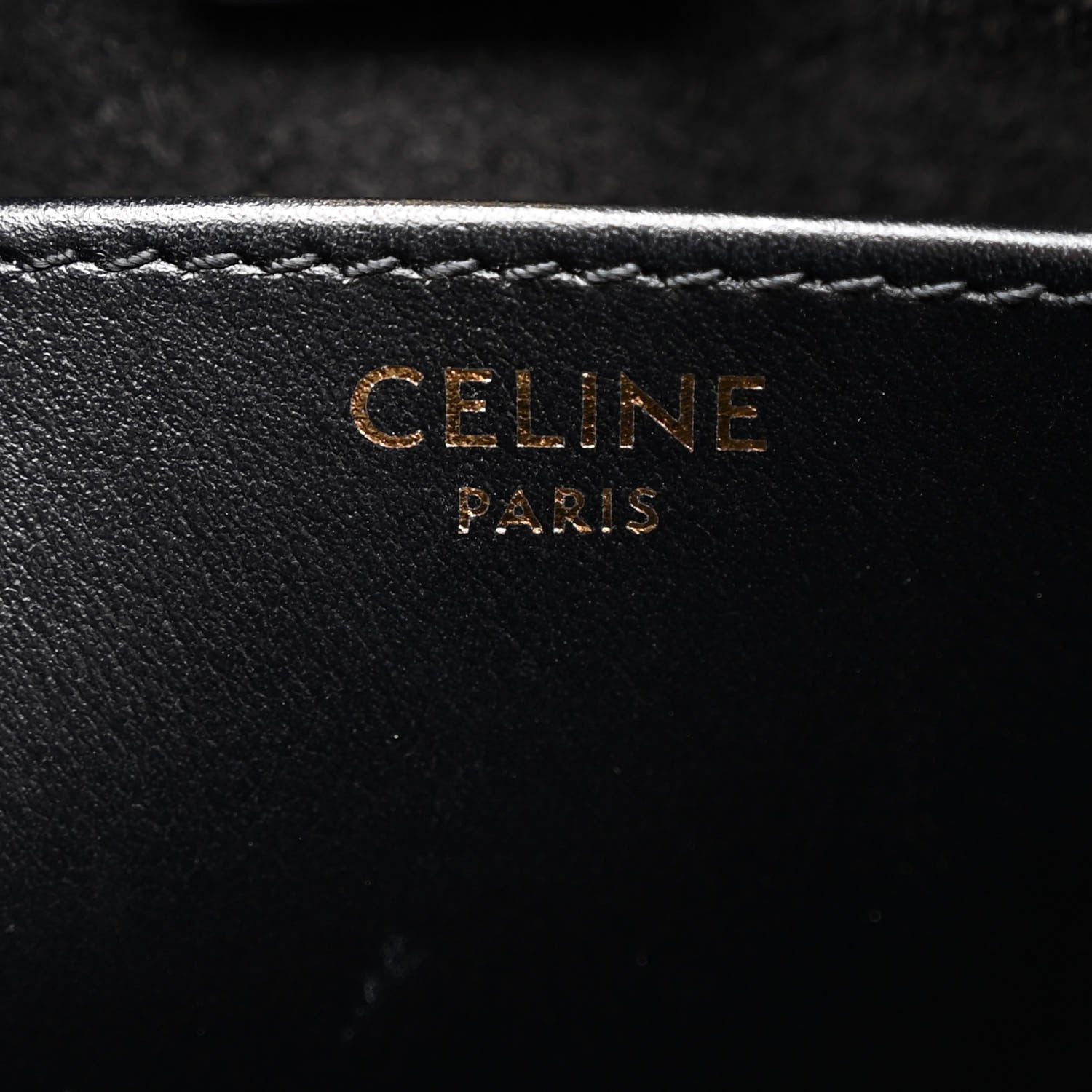 Celine Smooth Calfskin Cuir Small Triomphe Cabas Drawstring Black 6 of 11