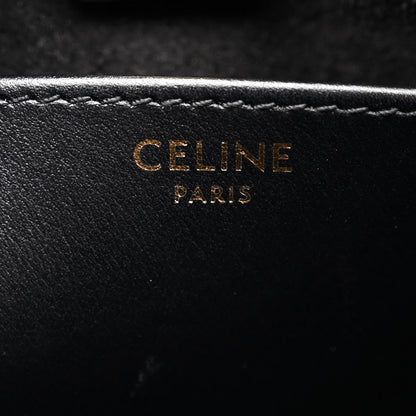 Celine Smooth Calfskin Cuir Small Triomphe Cabas Drawstring Black 6 of 11