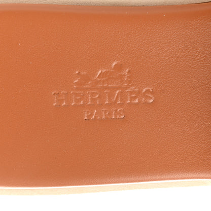 Hermes Calfskin Cork Eze 30 Sandals 36 Marron Glaise 7 of 9