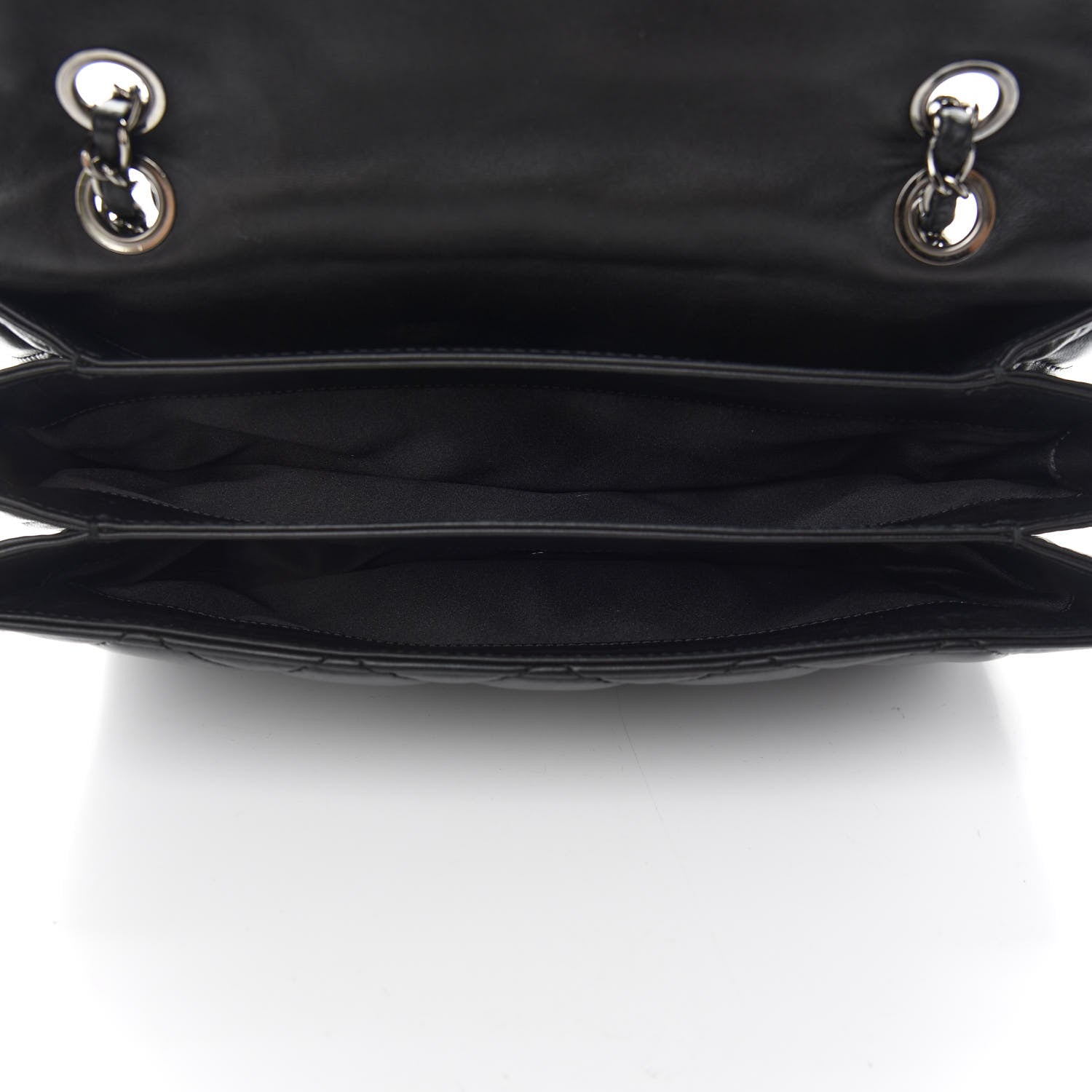 Chanel Lambskin Quilted Jumbo 3 Flap Black 5 of 9