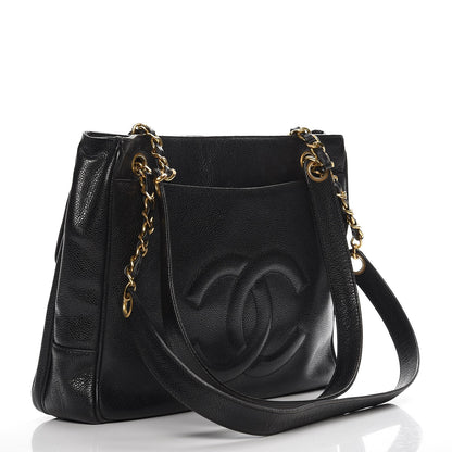 Chanel Caviar CC Shopper Tote Black 3 of 13