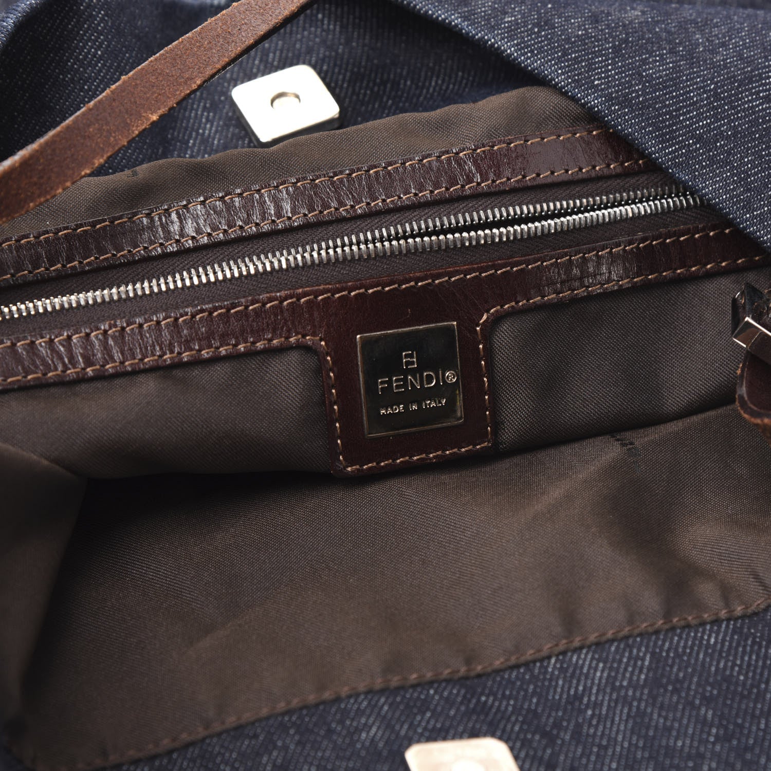 Fendi Denim Tote Blue 7 of 8
