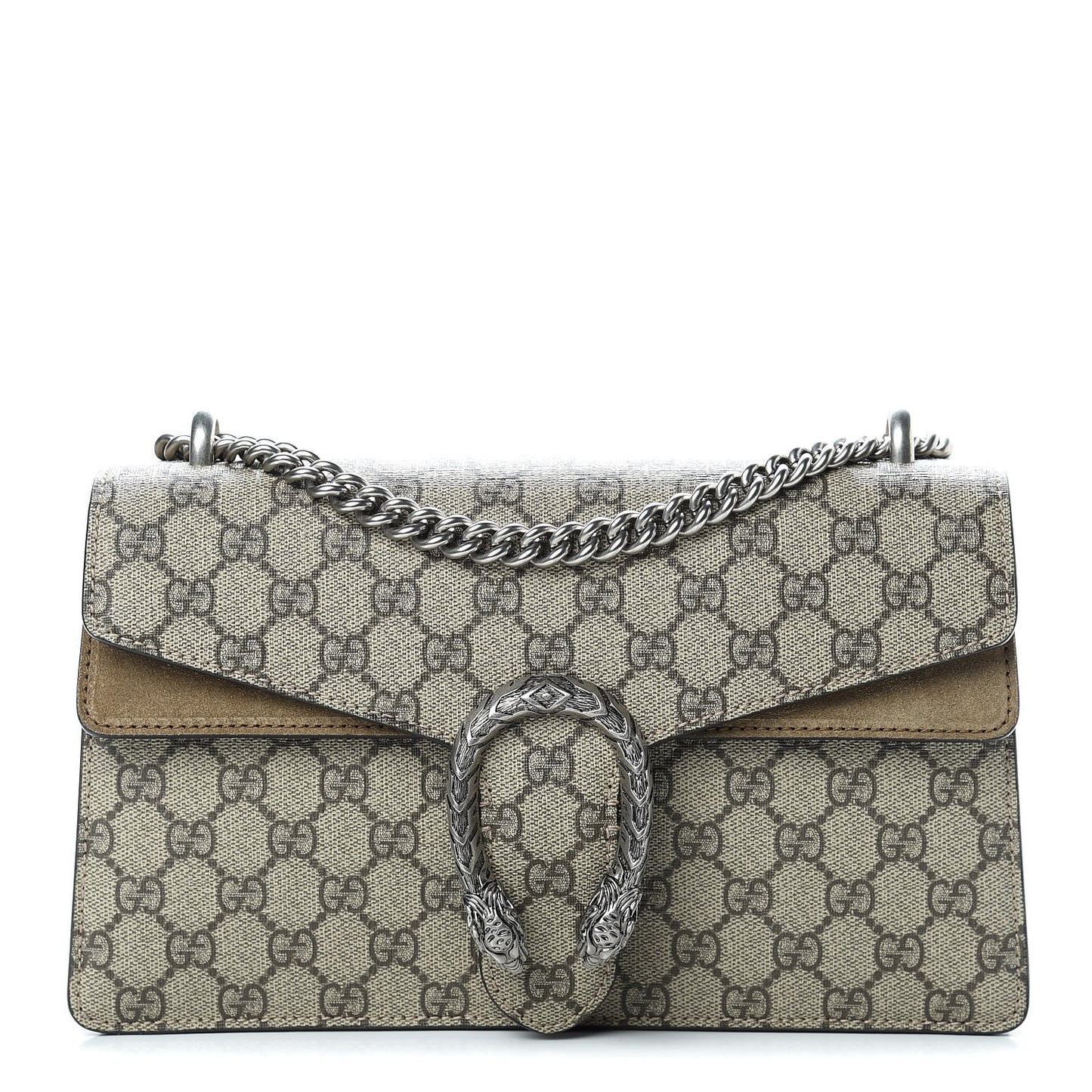 GG Supreme Monogram Small Dionysus Shoulder Bag Taupe