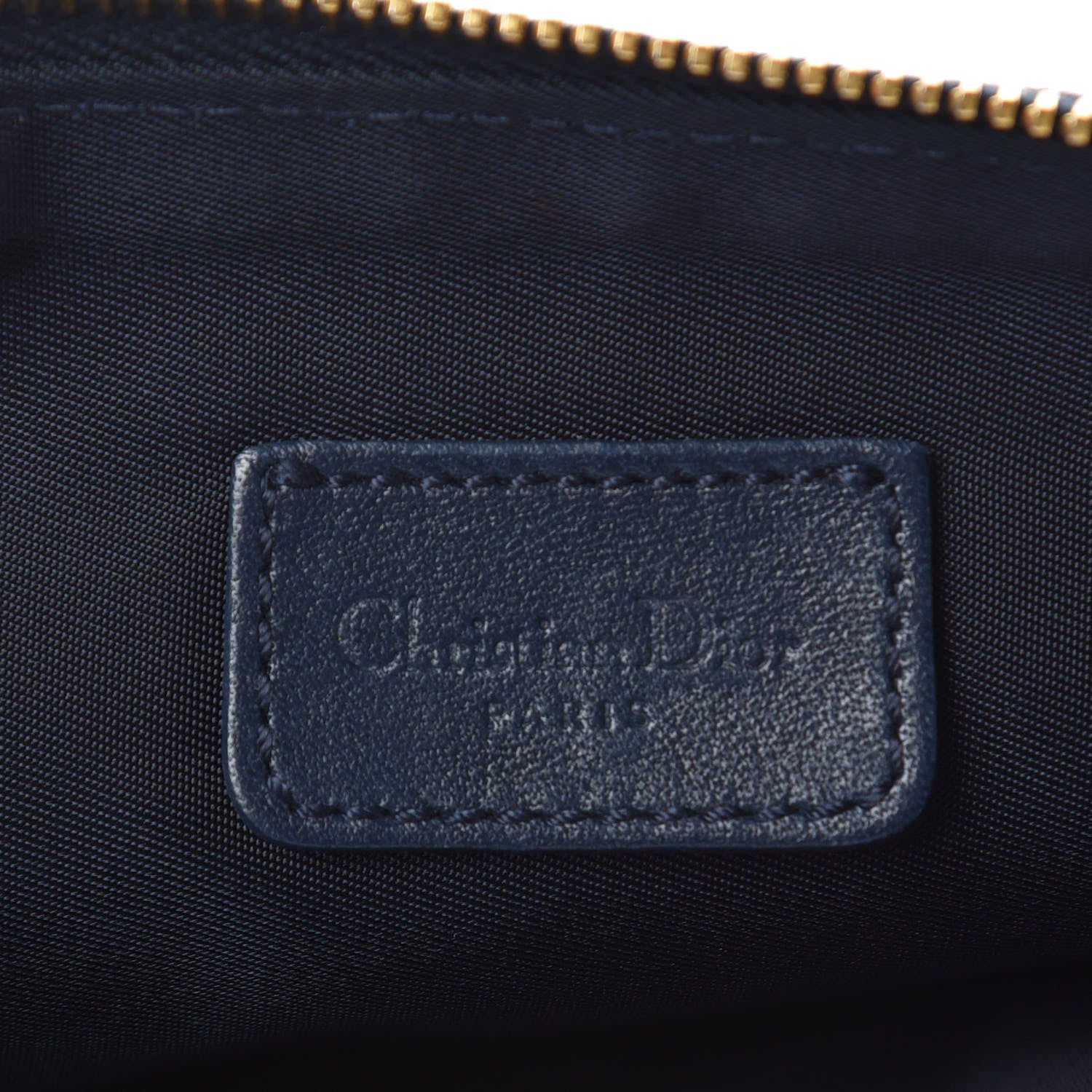 Christian Dior Monogram Mini Saddle Pochette Navy 6 of 9